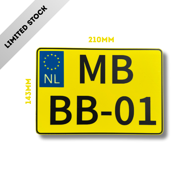 Geel Aangepast Kenteken plaat (Motor) - decoratie