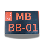 Rood Motor Fun Kenteken