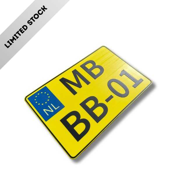 Geel Aangepast Kenteken plaat (Motor) - decoratie