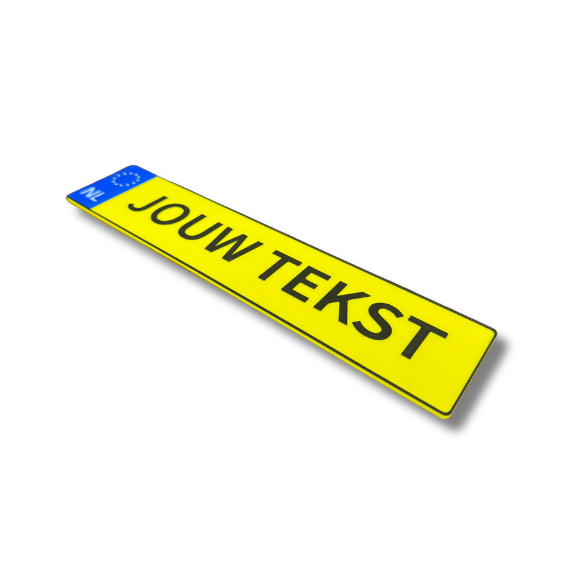 Geel Aangepast Kenteken plaat - decoratie