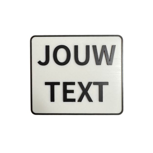 Wit aangepast Kenteken bromplaat - decoratie