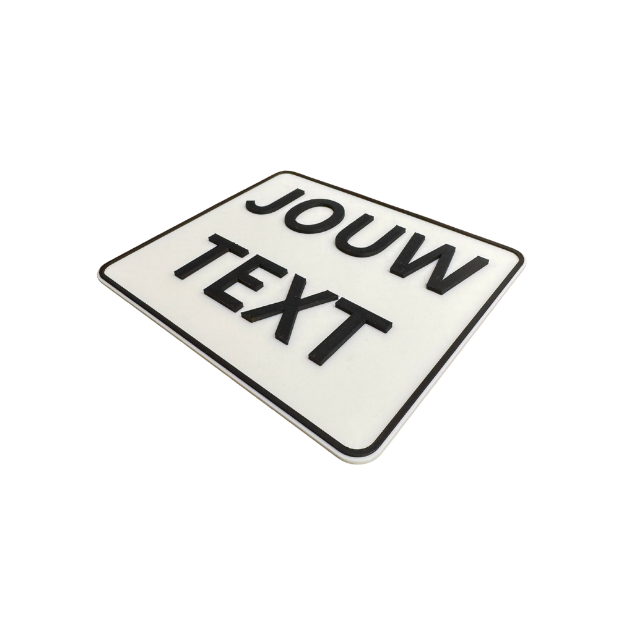 Wit aangepast Kenteken bromplaat - decoratie