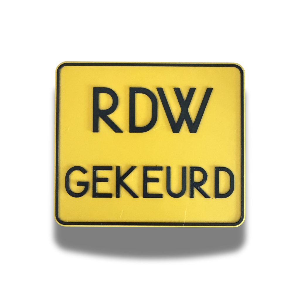 Geel Brom Fun Kenteken XL