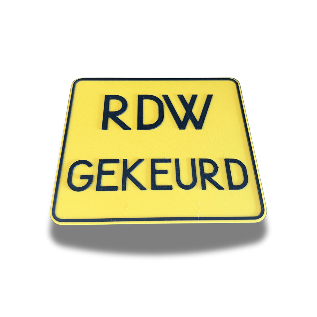 Geel Brom Fun Kenteken XL