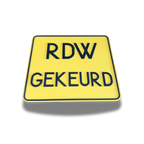 Geel Brom Fun Kenteken XL