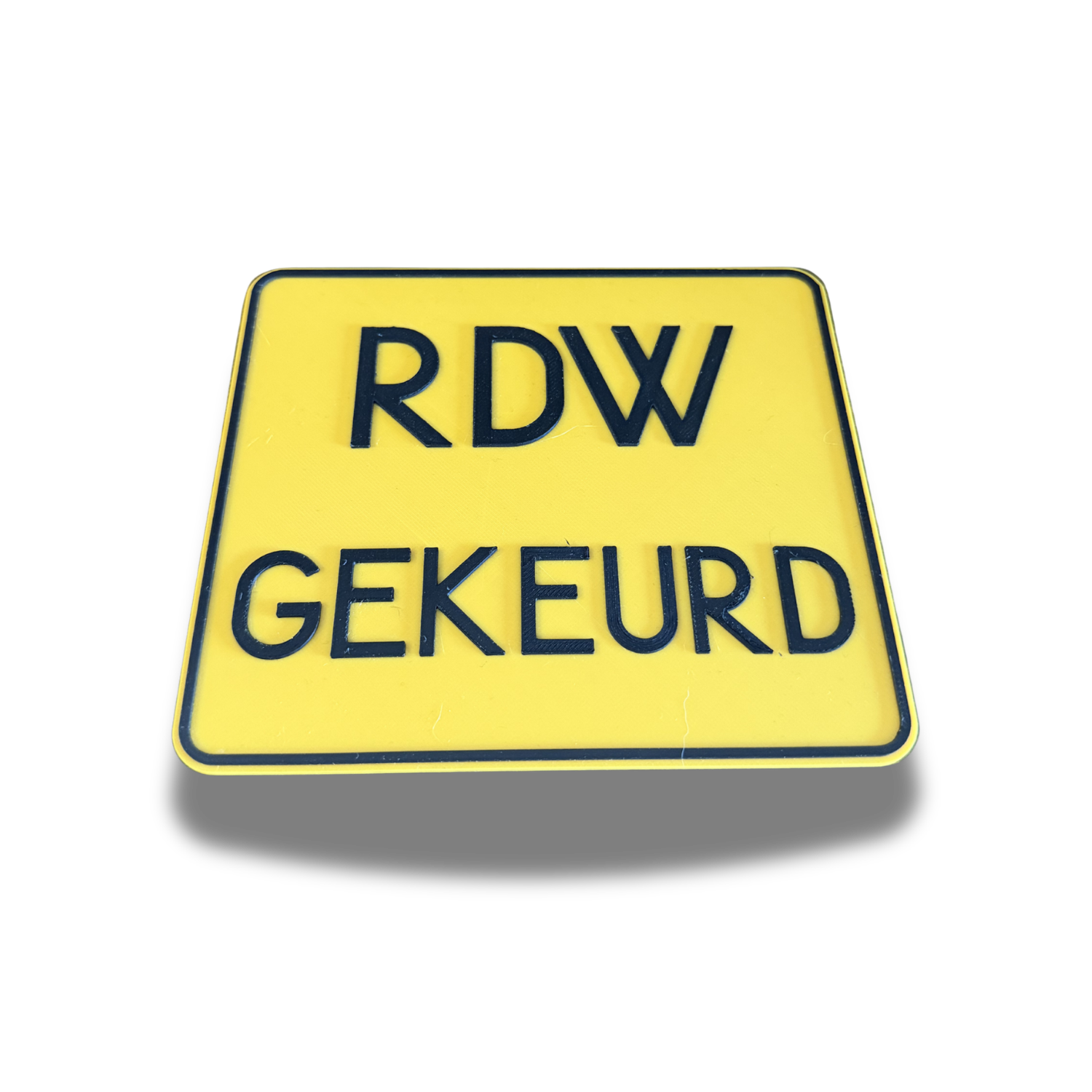 Geel Brom Fun Kenteken XL