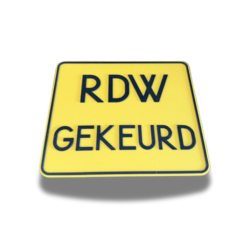 Geel Brom Fun Kenteken XL